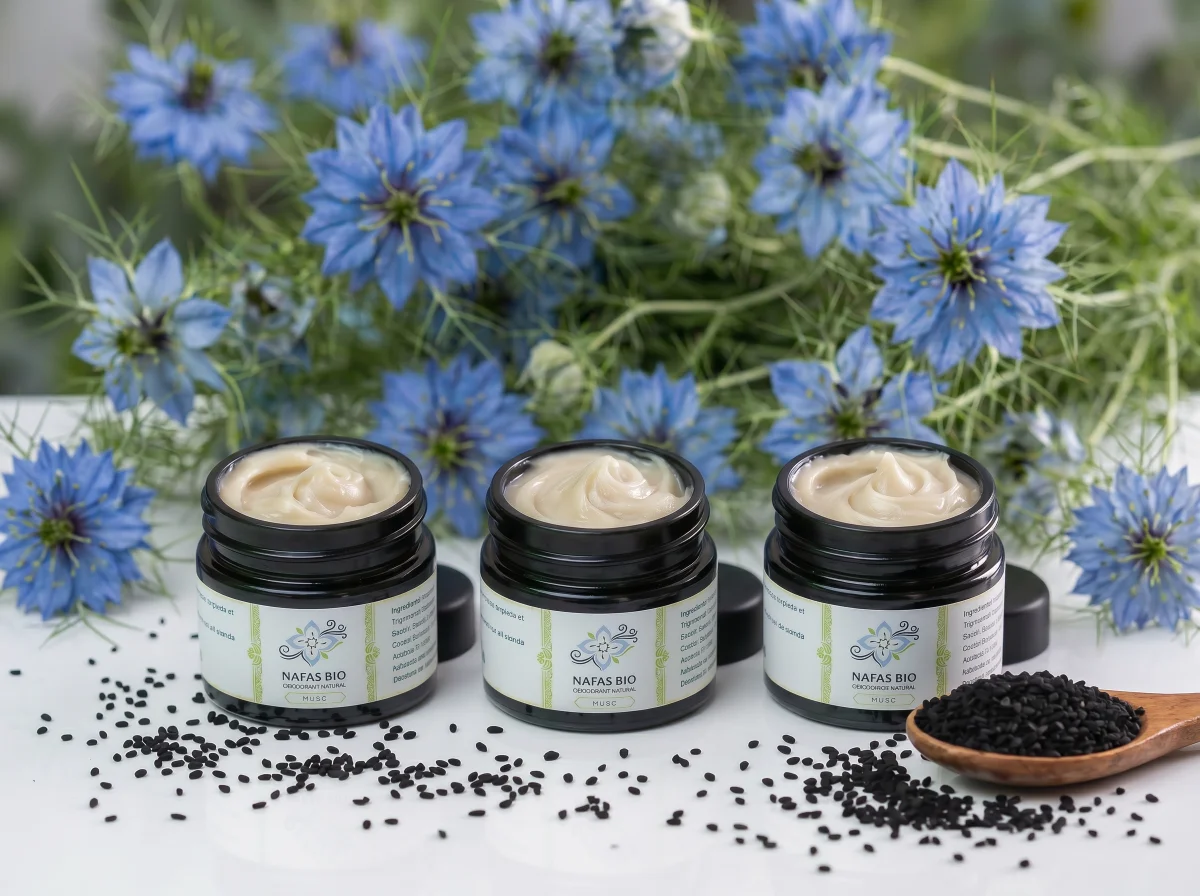 Pot Nafas Bio ouvert, texture crème visible